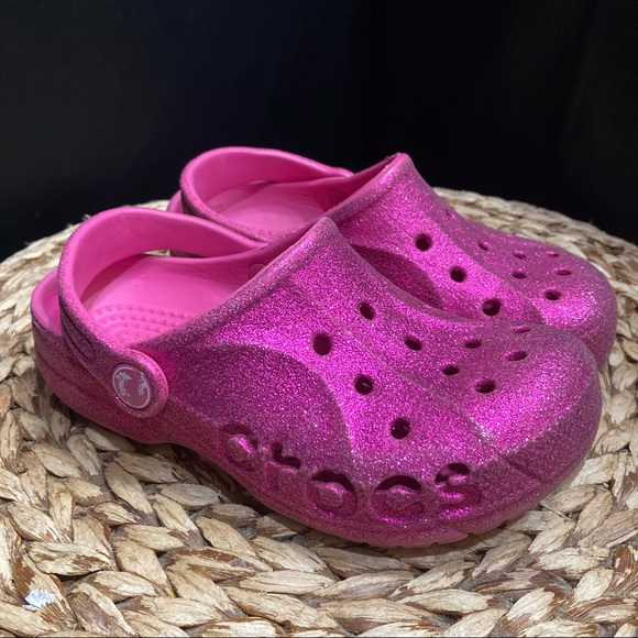 CROCS Shoes Crocs Pink Glitter Toddler Girls Poshmark